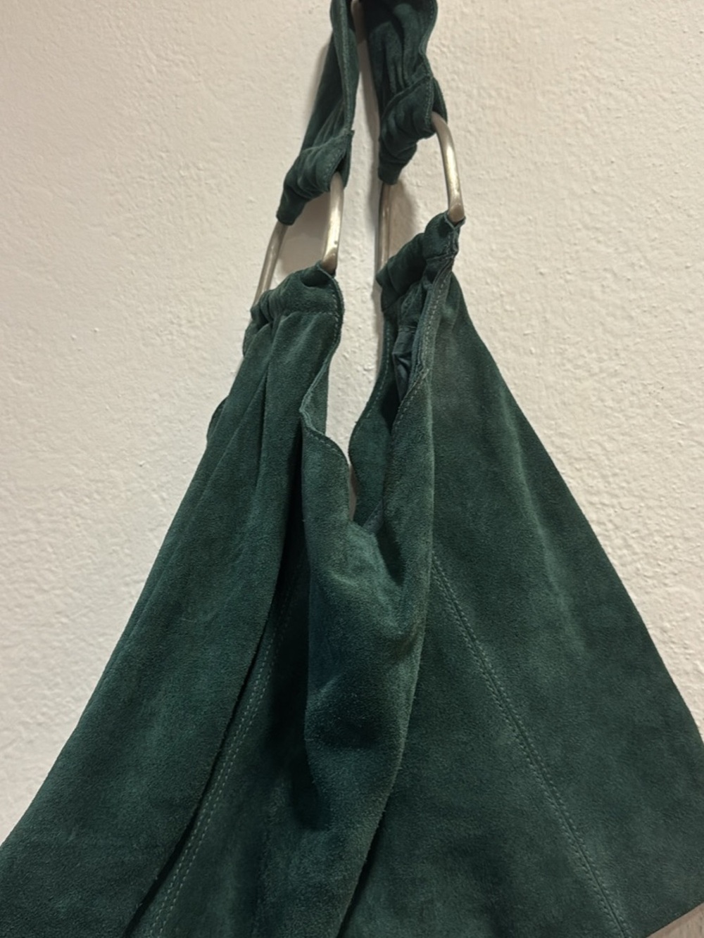Free People shoulder hobo bag leather Suede Deep Green